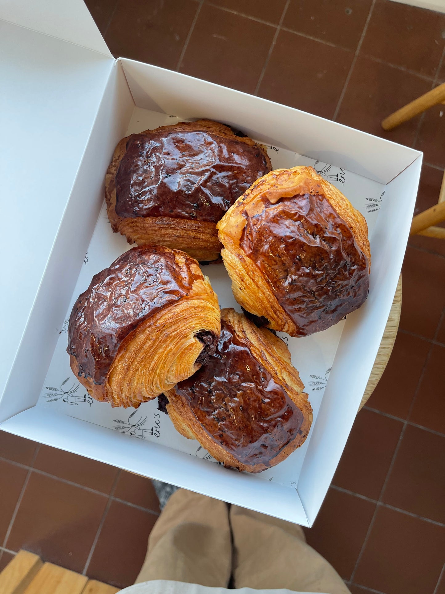 Box of Four Pains au Chocolat (preorder for collection on Christmas Eve, Wednesday 24th December)