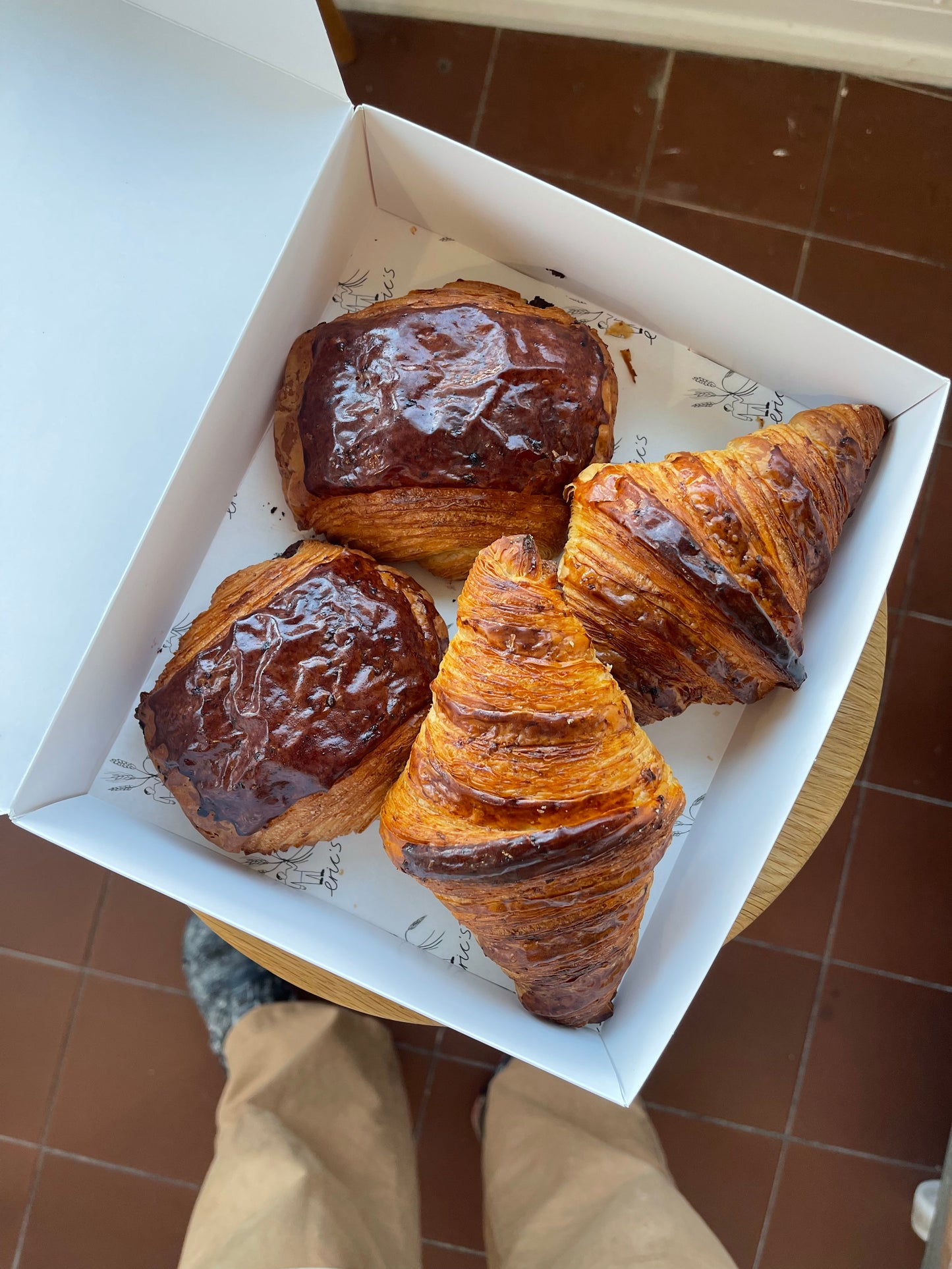 Box of Two Pains au Chocolat and Two Croissants (preorder for collection on Christmas Eve, Wednesday 24th December)