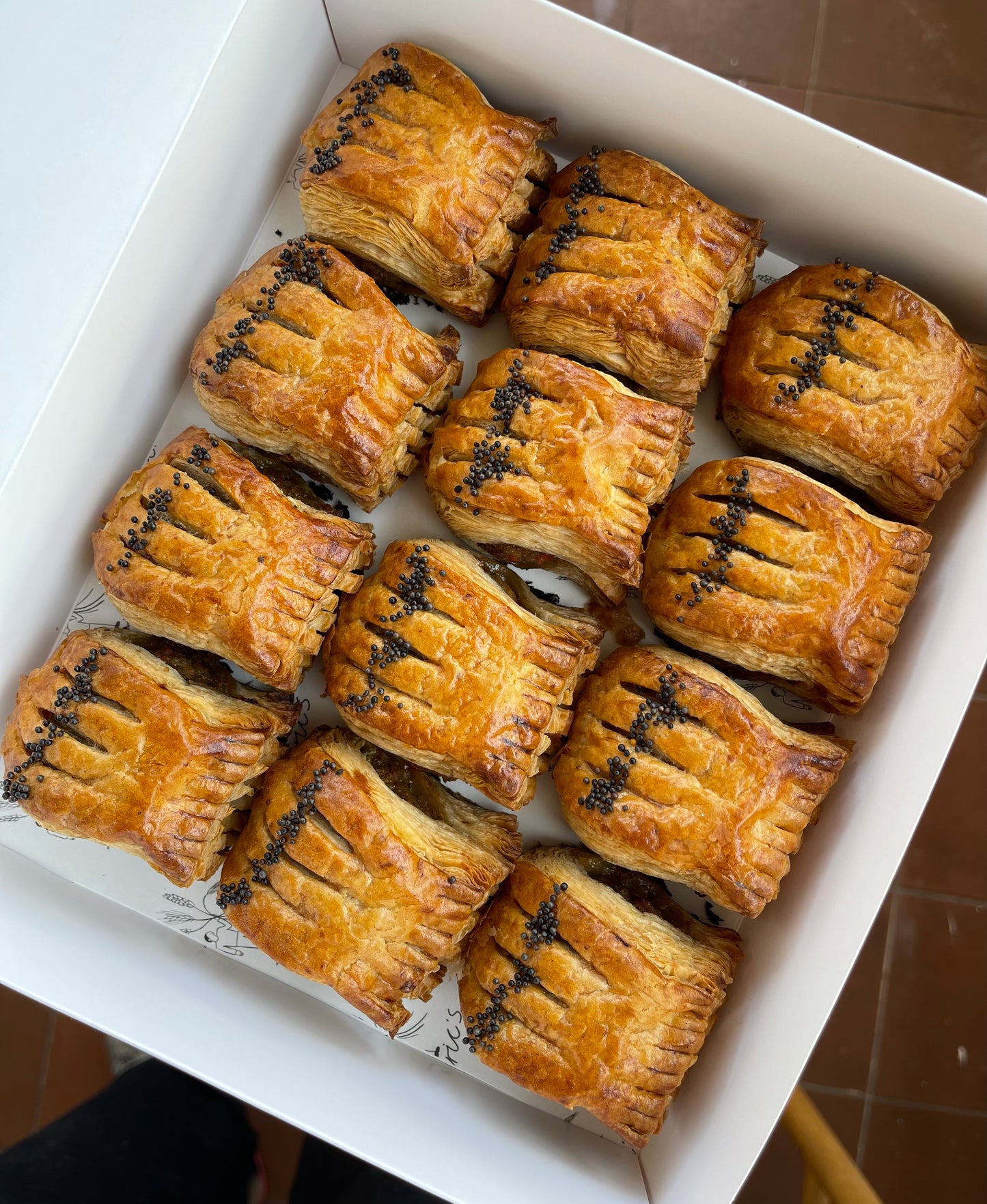 Twelve Sausage Rolls, Miniature Edition (preorder for collection on Christmas Eve, Wednesday 24th December)
